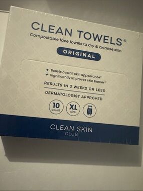 Clean Towels Original Compostable Face Towels - White by Clean Skin Club